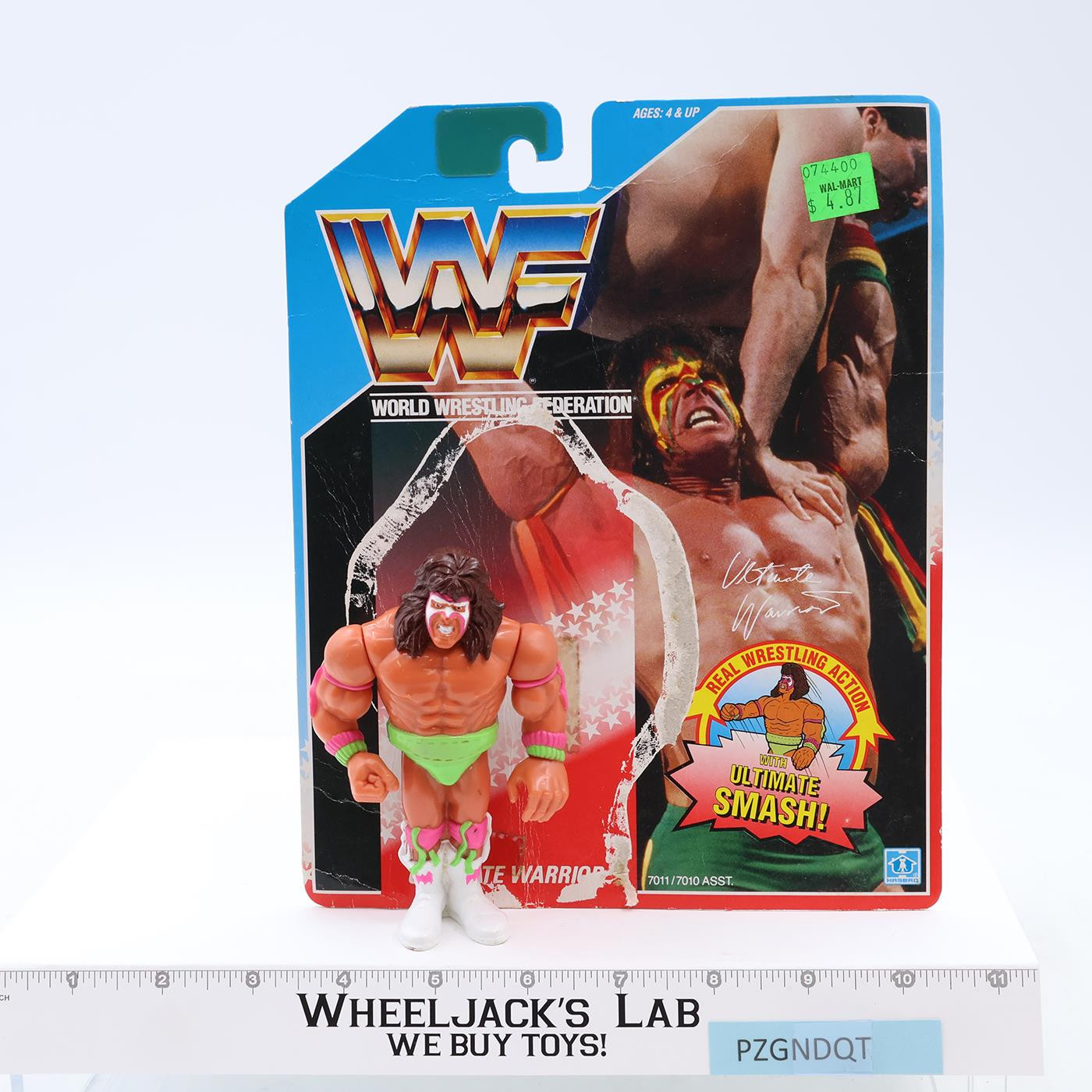 Ultimate Warrior Smash 100% Complete W/CARDBACK 1990 WWF Wrestling Figures