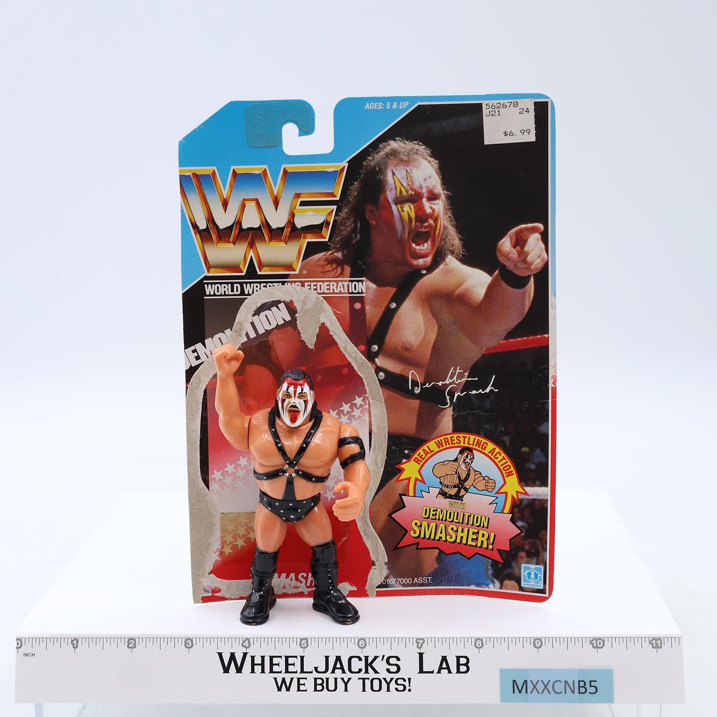 Smash Demolition 100% Complete WWF W/Cardback 1990 Hasbro Action Figure