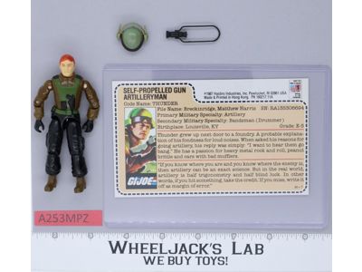 Thunder V1 RED CARD BACK 100% Complete G.I. Joe 1984 Hasbro Vintage Figure