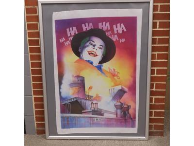 The Joker Fabric Wall Hanging 1989 DC Comics Poster Batman Vintage 43" X 29"