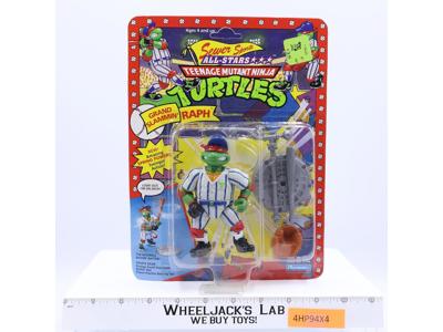 Grand Slammin' Raph Teenage Mutant Ninja Turtle Sewer Sports TMNT Playmates MOSC