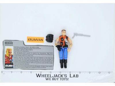 Mercer V1 100% Complete G.I. Joe 1987 Hasbro Vintage Action Figure
