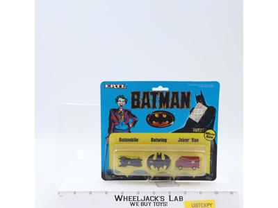 Micro Batmobile Batwing Joker Van BATMAN DC Comics Die Cast Metal 1989 Ertl 2498