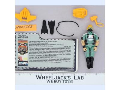 Wet-Suit V1 100% Complete G.I. Joe 1986 Hasbro Vintage Action Figure