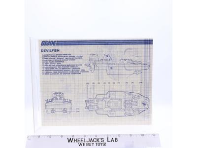 Devilfish 1986 ORIGINAL Instructions Blueprints G.I. Joe Hasbro Action Figure