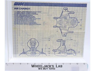 Air Chariot 1986 ORIGINAL Instructions Blueprints G.I. Joe Hasbro Vehicle