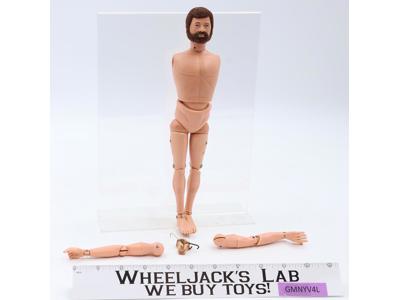 Land Adventurer Flocked Brown Hair & Beard 12" GI Joe 1970 Hasbro Action Figure