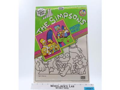 Poster Pen Set The Simpsons 1990 RoseArt Brand 11x16 NEW SEALED