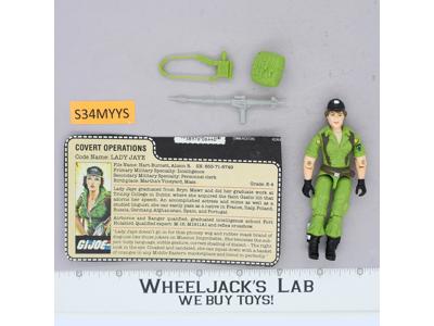 Lady Jaye V1 100% Complete G.I. Joe 1985 Hasbro Vintage Action Figure