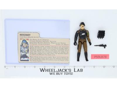Major Bludd V1 100% Complete RED CARD BACK G.I. Joe Hasbro 1983 Vintage Figure
