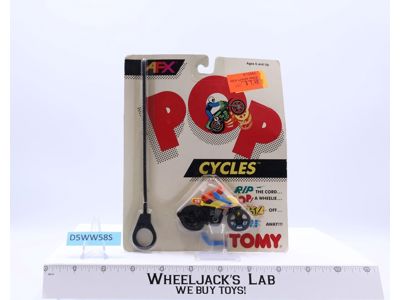 Pop Cycles Motorcycle Rip Cord 1989 Tomy NEW Vintage Action Figure