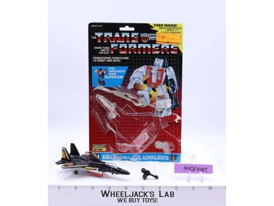 Air Raid 100% Complete W/CARDBACK & BUBBLE 1986 G1 Transformers Vintage
