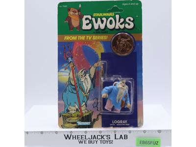 Logray Medicine Man W/Coin Star Wars Ewoks 1985 Kenner Action Figure NEW SEALED