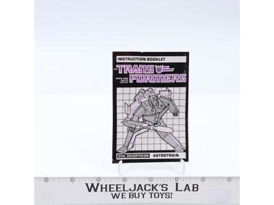 Astrotrain Instruction Manual Booklet 1985 Hasbro G1 Transformers