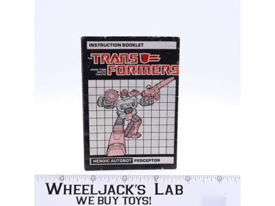 Perceptor Instruction Manual Booklet 1985 Hasbro G1 Transformers