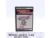 Perceptor Instruction Manual Booklet 1985 Hasbro G1 Transformers