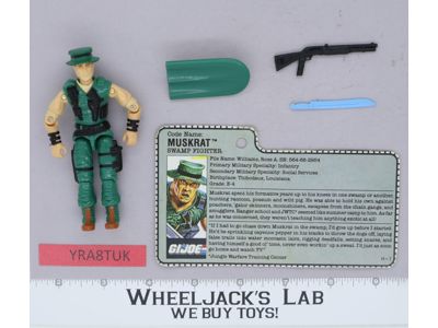 Muskrat V1 100% Complete G.I. Joe 1987 Hasbro Vintage Action Figure