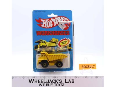 CAT Dump Truck YELLOW #1171 Hot Wheels Workhorses Mattel 1979 Vintage NEW MOSC