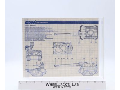 Cobra Maggot 1987 ORIGINAL Instructions Blueprints G.I. Joe Hasbro Action Figure