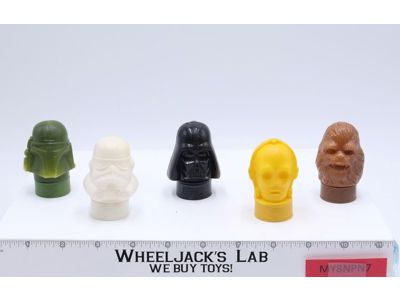 Lot of 5 Empty Candy Dispensers Star Wars ESB Vintage Vader C-3po Boba Fett