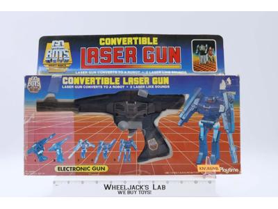 Convertible Laser Gun 100% Complete W/Box 1985 Super Gobots Go-Bots Tonka