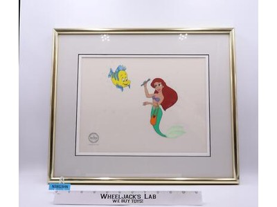 The Little Mermaid & Flounder Serigraph Disney Certified - Edition Size 2500