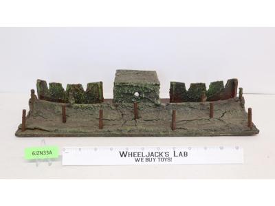 Barbed Wire Fence Wall Bunker Wood Elastolin Toy Soldier WWI Germany Diorama