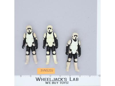 Lot of 3 Star Wars Biker Scouts 1970s-1980s Kenner Vintage Action Figures