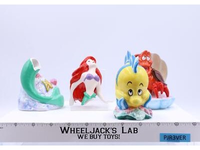 Ariel Flounder & Sebastian The Little Mermaid Disney 4-6" Ceramic Figurines