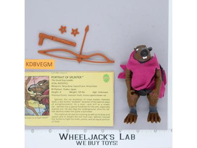 Splinter SOFT HEAD 100% Complete Teenage Mutant Ninja Turtles 1988 Playmates