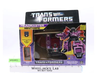 Headmaster Mindwipe 100% Complete W/BOX & INSERT 1987 G1 Transformers Figure