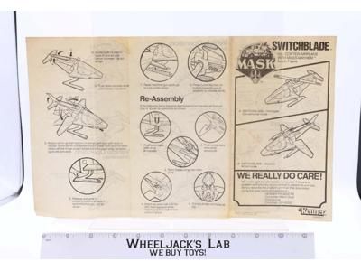 Kenner 1985 M.A.S.K. Switchblade Vintage Instruction Manual