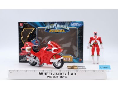 Red Lightspeed Cycle Power Rangers Rescue 1999 Bandai #4421 Action Figure