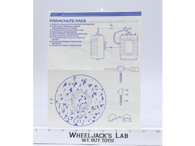 Parachute Pack 1984 ORIGINAL Instructions/ Blueprints G.I. Joe Action Figure
