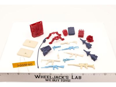 Lot Battle Gear Accessory 4 Set 6 Complete 1986 Weapons G.I. Joe Vintage