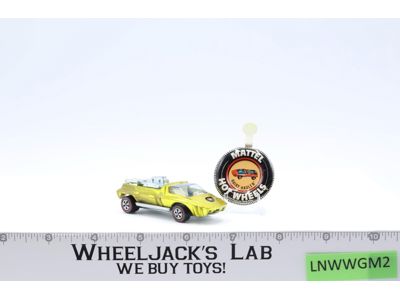 Hairy Hauler Spectraflame Yellow 1969 Mattel Redline RL Hot Wheels w Button NICE