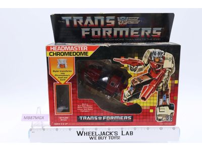 Headmaster Chromedome 100% Complete W/BOX & INSERT 1987G1 Transformers Figure