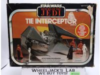 Imperial Tie Interceptor 100% Complete Star Wars ROTJ 1983 Kenner Vehicle