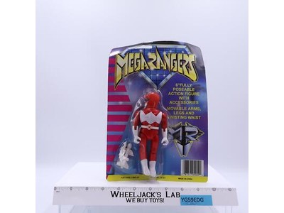 Red Ranger Mega Rangers MR 6" Fully Poseable Moveable Bootleg MOSC w/Cardback