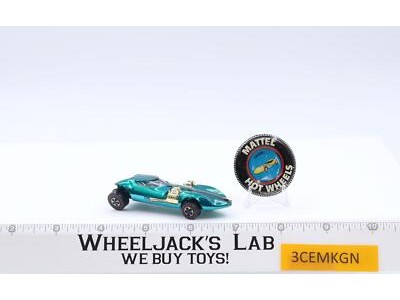 Twinmill Spectraflame Aqua Green 1969 Redline Hot Wheels Mattel Vintage w Button