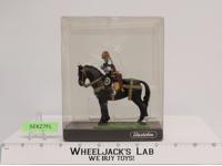 Mounted Knight Black Horse Vintage Toy Soldier Elastolin by Preiser 4.5 NIB 7322