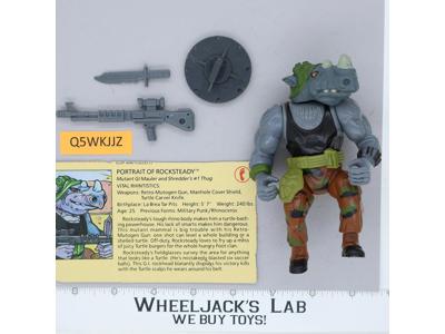 Rocksteady SOFT HEAD Complete Teenage Mutant Ninja Turtles TMNT Playmates 1988