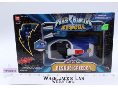 Blue Rescue Speeder Complete Power Rangers Lightspeed Rescue 1999 Bandai