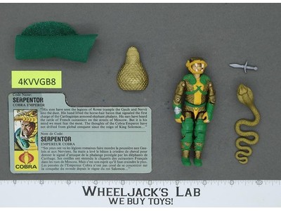 Serpentor V1 100% Complete G.I. Joe 1986 Hasbro Vintage Action Figure