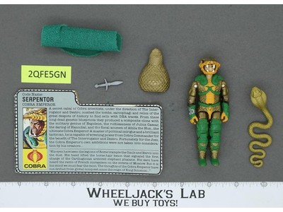 Serpentor V1 100% Complete G.I. Joe 1986 Hasbro Vintage Action Figure