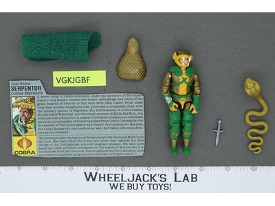 Serpentor V1 100% Complete G.I. Joe 1986 Hasbro Vintage Action Figure