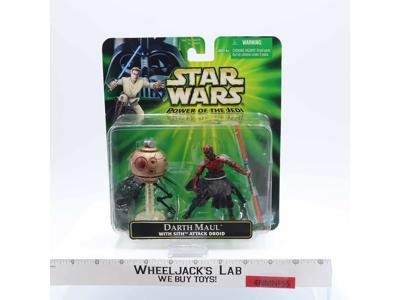 Darth Maul W/ Sith Attack Droid Star Wars POTJ 2001 Hasbro Figure NEW SEALED