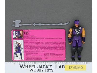 Dice V1 100% Complete 1992 G.I. Joe Hasbro Vintage Action Figure