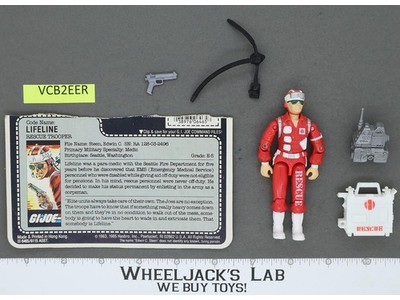 Lifeline V1 100% Complete 1986 G.I. Joe Hasbro Vintage Action Figure