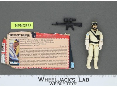 Frostbite V1 100% Complete G.I Joe 1985 Hasbro Vintage Action Figure